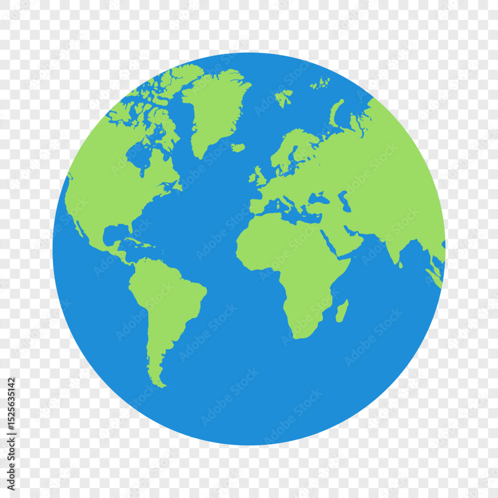 Fototapeta premium Earth globes isolated on transparent background