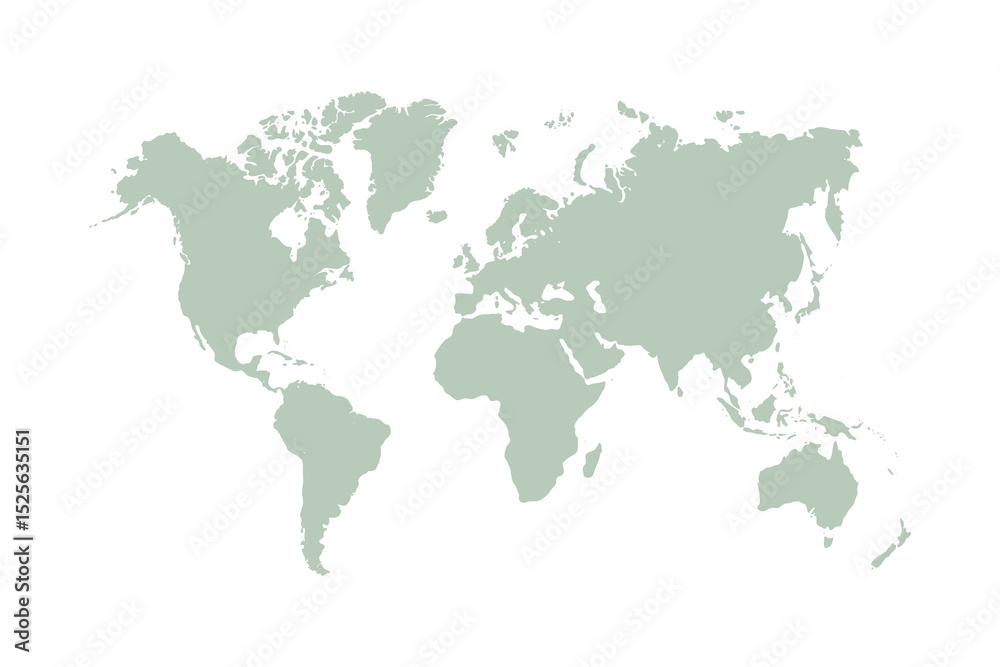 World map on white background World map on white background