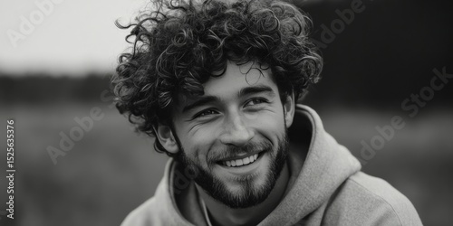 This image portrays a joyous young man enjoying outdoor activities, exuding the energetic spirit of sport and adventure.