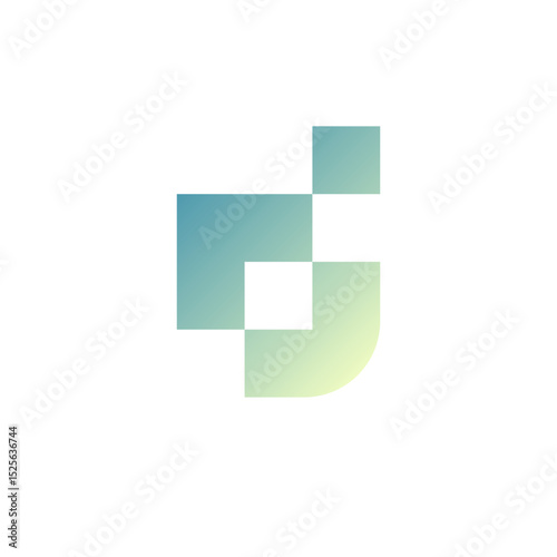 Free Download Monogram R J Pixel Growth Logo - GFXLoad