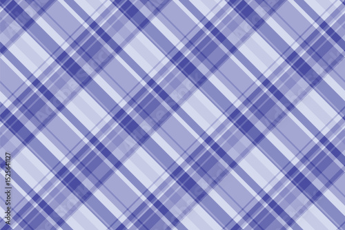 Plain plaid textile seamless, coloured check fabric vector. Comfortable texture background tartan pattern in blue and light colors.