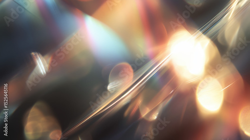 Abstract blurred sparkling shiny background of light leaks, mirror, glass panels, windows, water drops, rain and reflections
