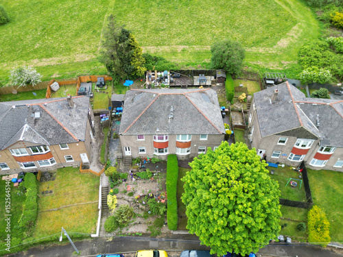birds eye view of residential houses in glasgow