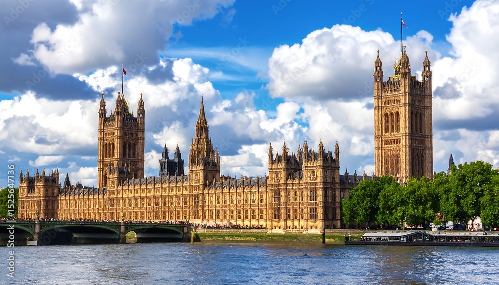 Fototapeta premium London Parliament, River Thames