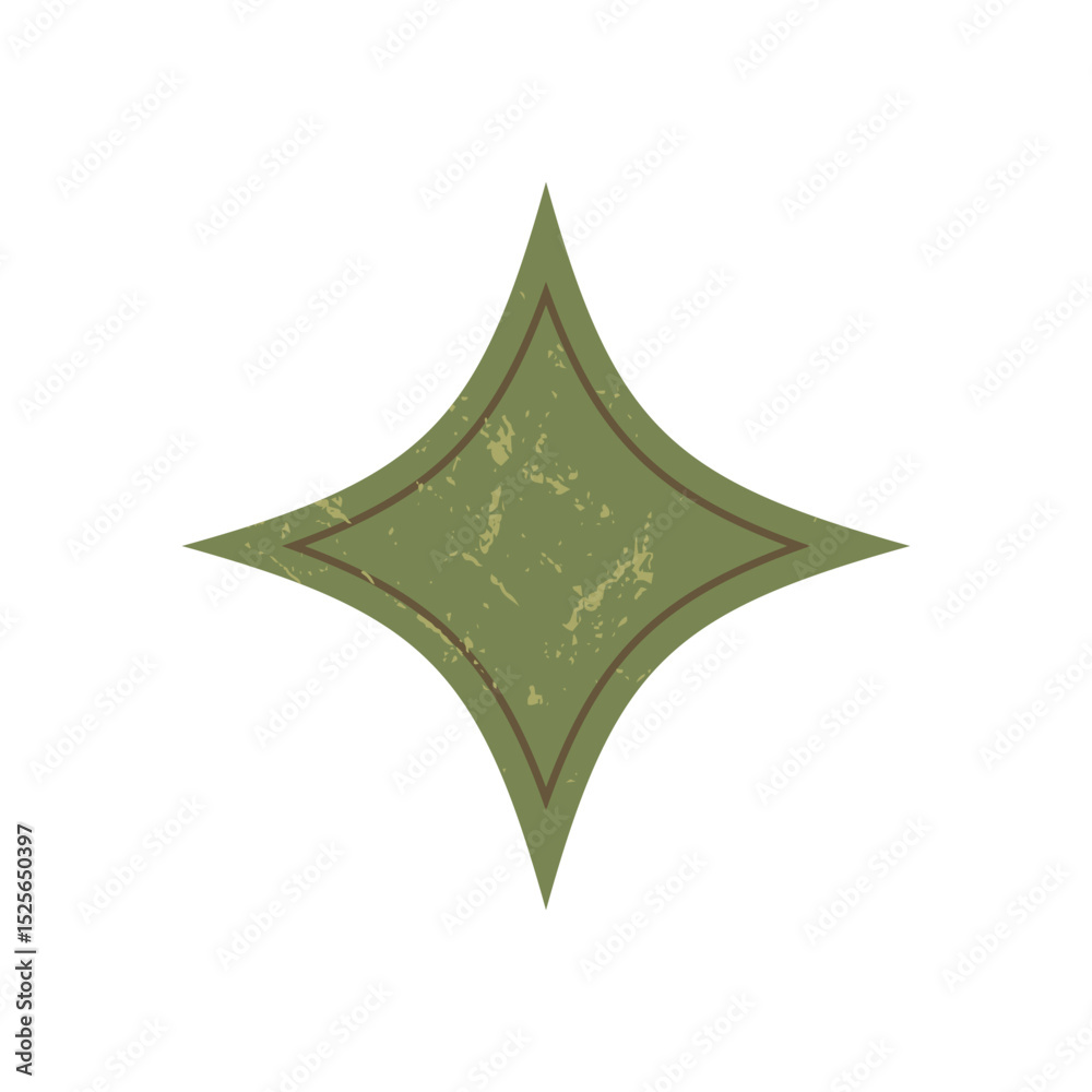 Fototapeta premium Bold brutalist star icon. Abstract shape with a simple grunge texture. Minimal element, y2k style, and contemporary brutalism. Perfect for modern projects, decorative features, and artistic