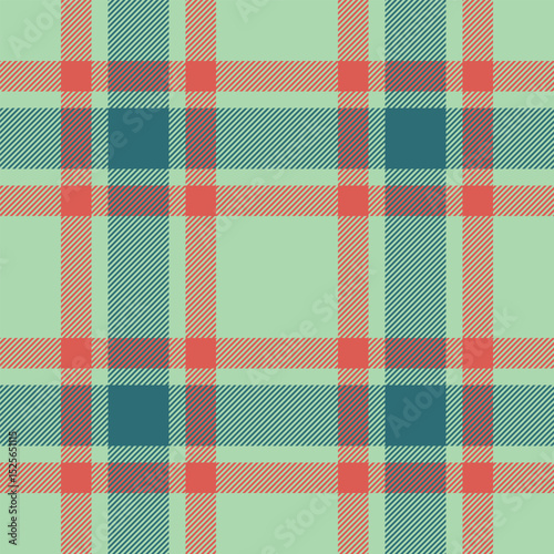 Vibrant pastel plaid pattern in teal, coral, and peach.  Perfect for textile design, backgrounds, or website elements.  This seamless texture evokes a feeling of freshness and spring.
