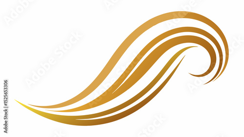 Elegant abstract gold wave with transparency for modern design elements