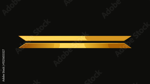 Elegant abstract vector illustration of golden bar design element in luxurious style