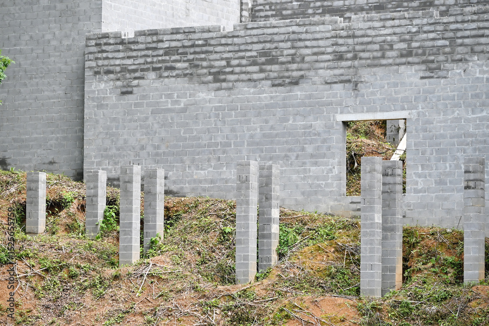 Naklejka premium Concrete Building Construction