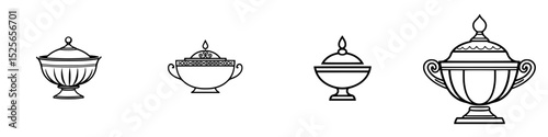 Elegant collection of decorative bowls featuring intricate designs for modern home decor and artistic accents