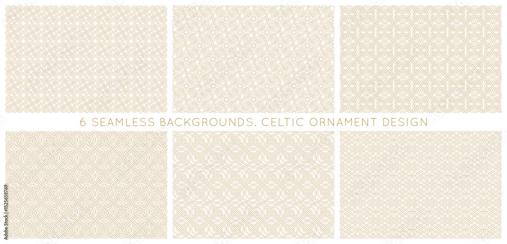 Fototapeta premium Seamless texture celtic style. Original ethnic ornament.