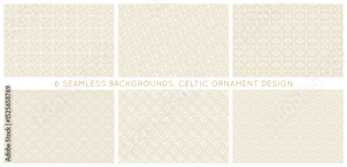 Seamless texture celtic style. Original ethnic ornament.