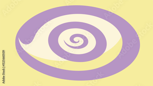 Abstract swirl design in lilac cream and yellow suitable for various design applications