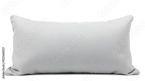 Gray bolster pillow isolated on white background
