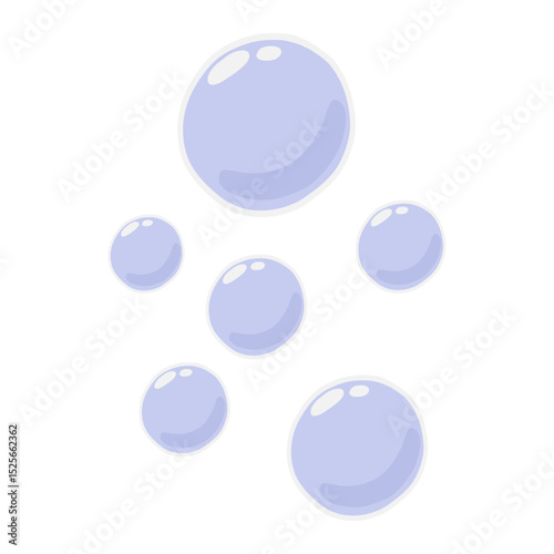 Illustration of Floating Water Bubbles
