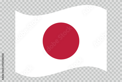 Flag of Japan. Japanese national symbol in official colors. Template icon. Abstract vector background.