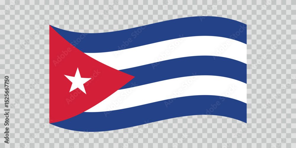 Obraz premium Flag of Cuba. Cuban national symbol in official colors. Template icon. Abstract vector background.