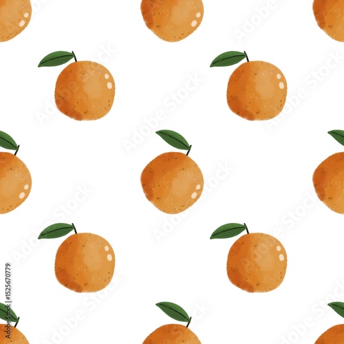 Seamless pattern with cartoon peaches. Flat colorful ornament. hand drawing. design for fabric, textile, print, wrapper	

