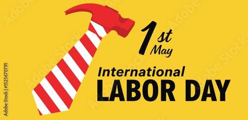 1st May. International labor day concept vector illustration. vector illustration of a happy Labour Day, a national holiday.