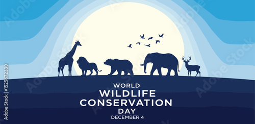 World Wildlife Conservation Day concept Vector illustration.