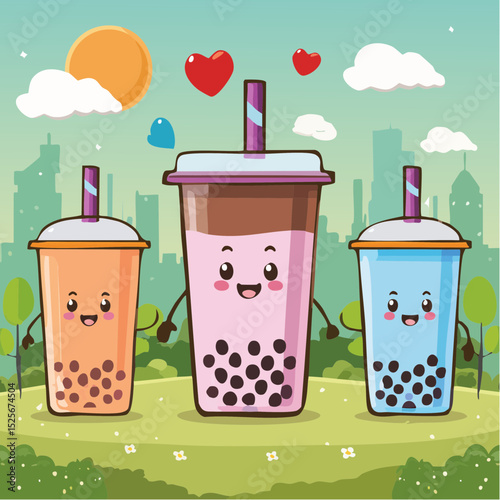 Boba Tea Buddies – A family of bubble teas with different personalities.

