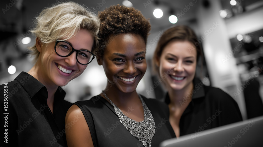 Obraz premium Retail Analysts Collaborating with Store Managers in Insights Workspace