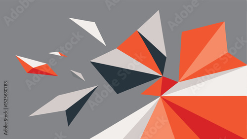 Abstract geometric composition with transparency suitable for modern design projects