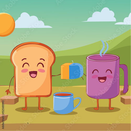Household Friends – Toast, teacup, soap, sponge – all animated with expressions.

