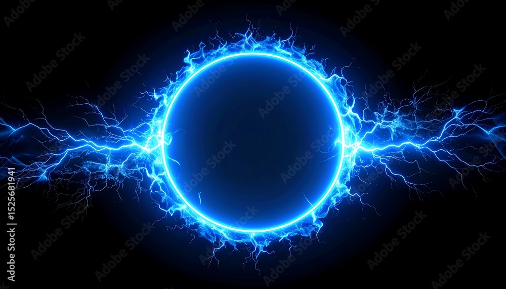 Obraz premium Abstract electric circle