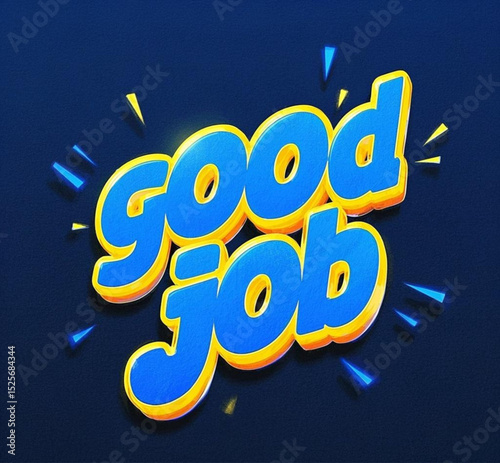 text good job illustration 