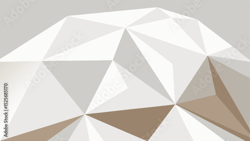 Abstract low poly geometric background in neutral tones with subtle gradient effects