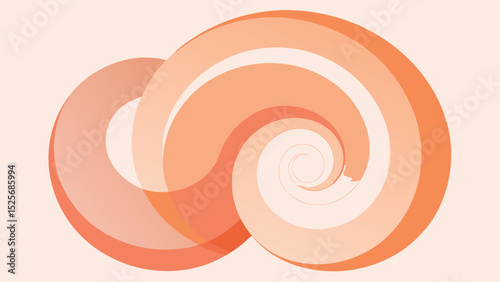 Abstract orange swirls design with transparency perfect for creative graphic projects