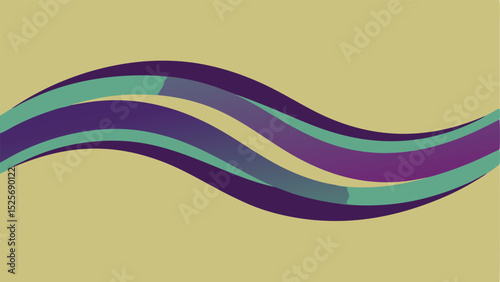 Abstract wavy design with overlapping bands in earthy tones for versatile applications