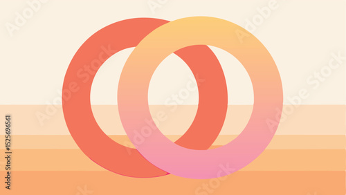 Overlapping gradient rings on a subtle background suitable for various design projects