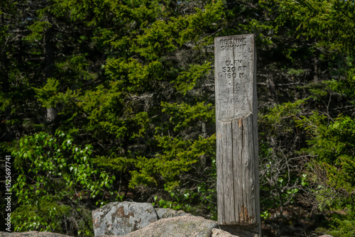 Beehive Summit Marker In Acadia