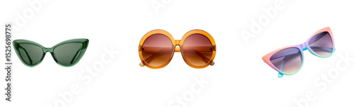Trendy Sunglasses Collection: Various Styles and Colors for Fashion and Eye Protection


