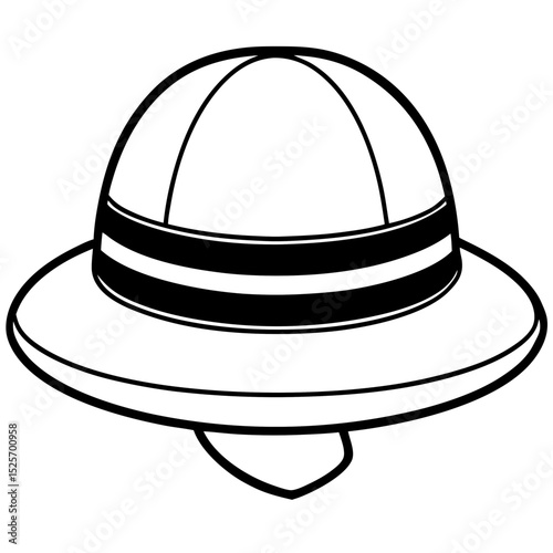 Simple Hat Vector on White Background