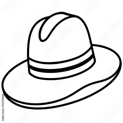 Simple Hat Vector on White Background