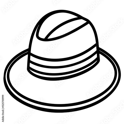 Simple Hat Vector on White Background