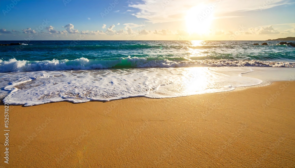 Obraz premium Golden beach sunset