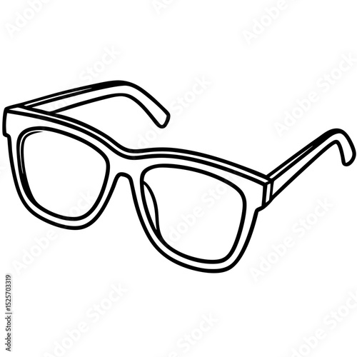 Minimal Glasses Vector on White Background