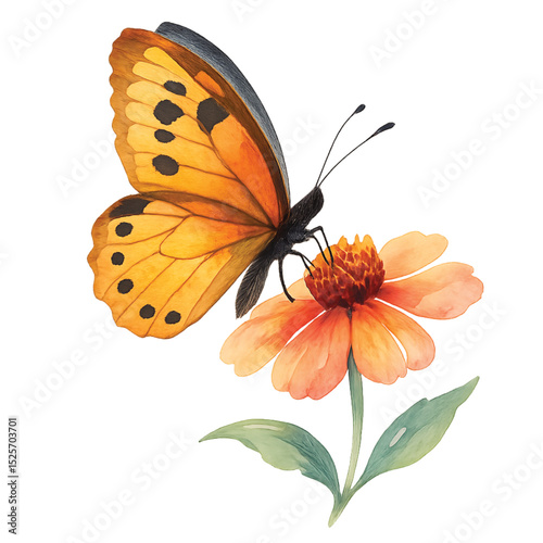 Flying butterfly..eps photo