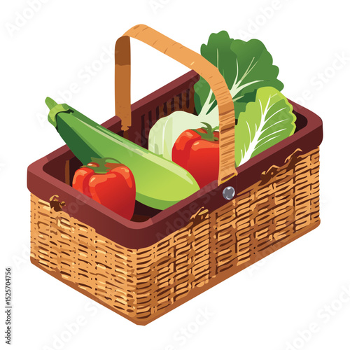 Fresh Garden Produce - Vector Illustration