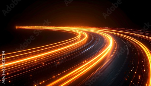 Abstract swirling light trails