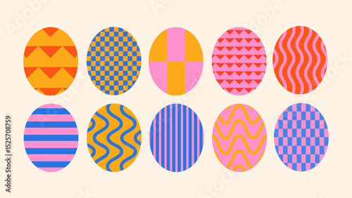 Vector abstract minimal backgrounds in bright bold tones with hand-drawn wavy lines and groovy naive elements — simple decorative frames and borders for creative cards, posters, and modern prints.