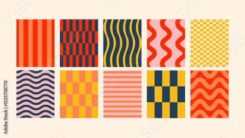 Y2K groovy minimal story backgrounds — vertical vector illustration pack with abstract graphics, ideal for story design, social media text overlays, and trendy digital layouts.