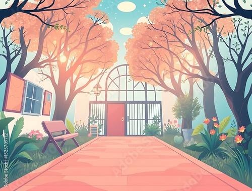 Peaceful Garden Pathway.