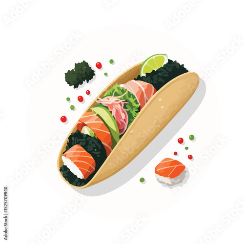  Sushi Taco Icon
