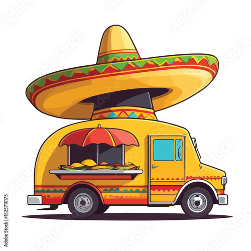 Taco Truck with Giant Hat