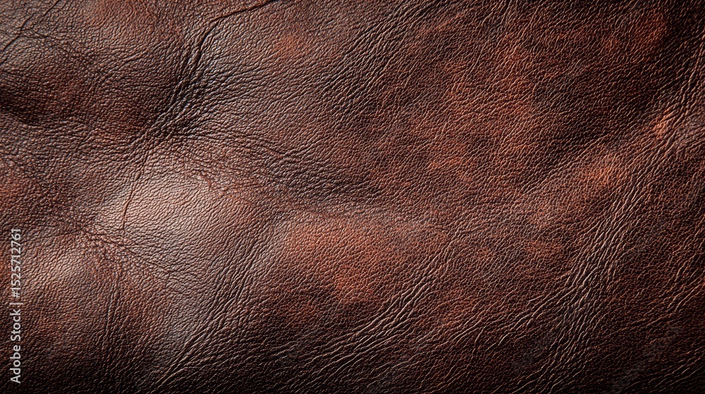Naklejka premium Brown leather surface with detailed texture closeup